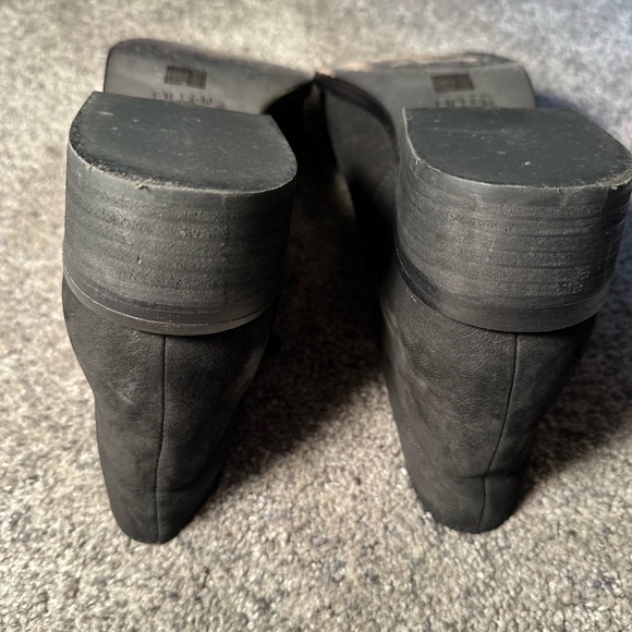 Eileen Fisher Vero Cuoio Suede Ankle Boots size 9.5 black - Picture 4 of 8